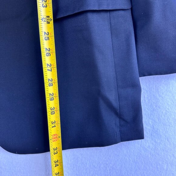 Brooks Brothers 346 Mens 43L Navy Blue Blazer Gold 3-Button Wool Sports Academia - Picture 7 of 13